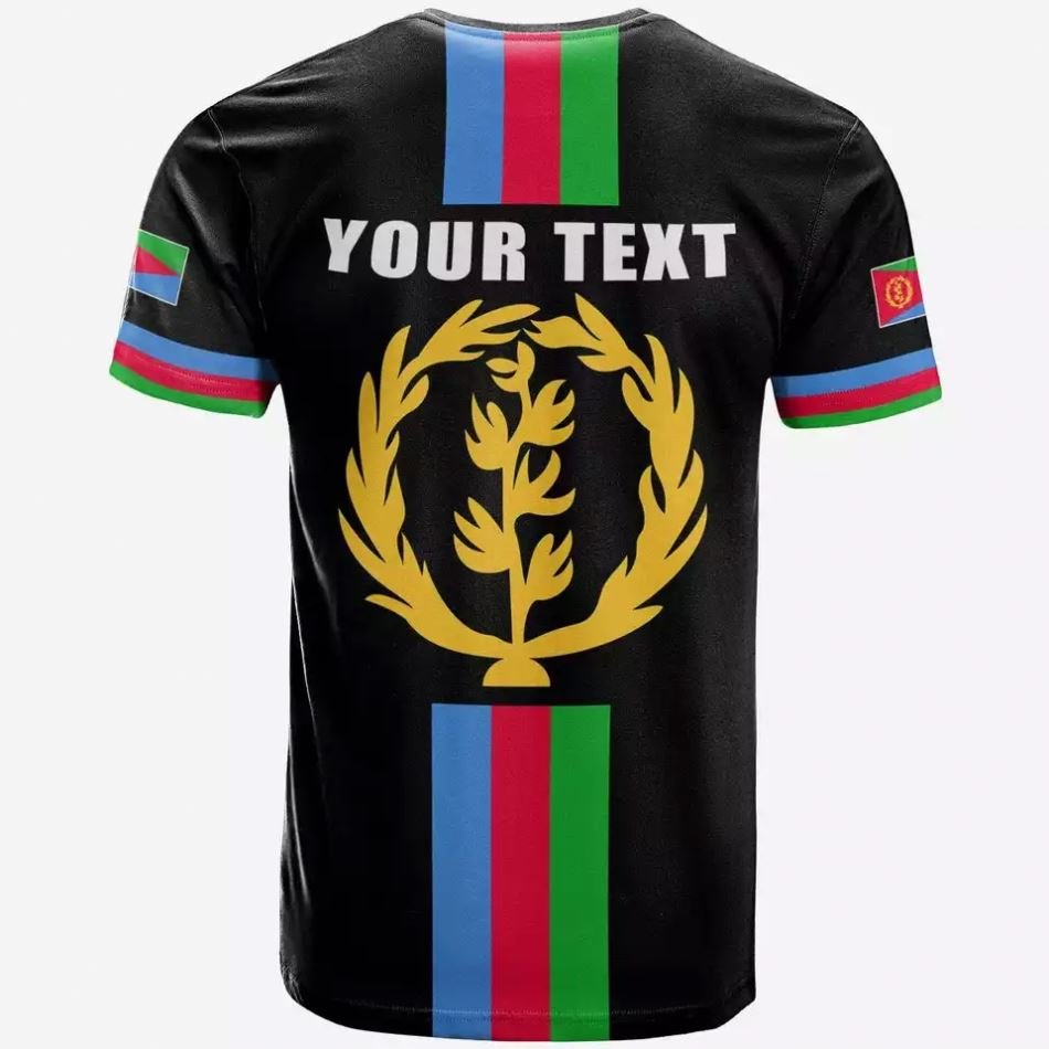 Personalized Eritrea Striped Mens Oversized Tshirt White And Black Printed T-shirts For Men Streetwear Men's T-shirts Polyester