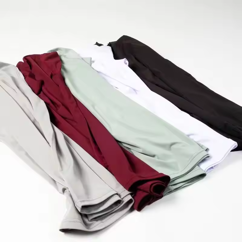 Large Size Ice Silk Seamless Short-sleeved T-shirt Men's Summer V-neck Half-sleeved Shirt Youth Sports Singlet Solid Color