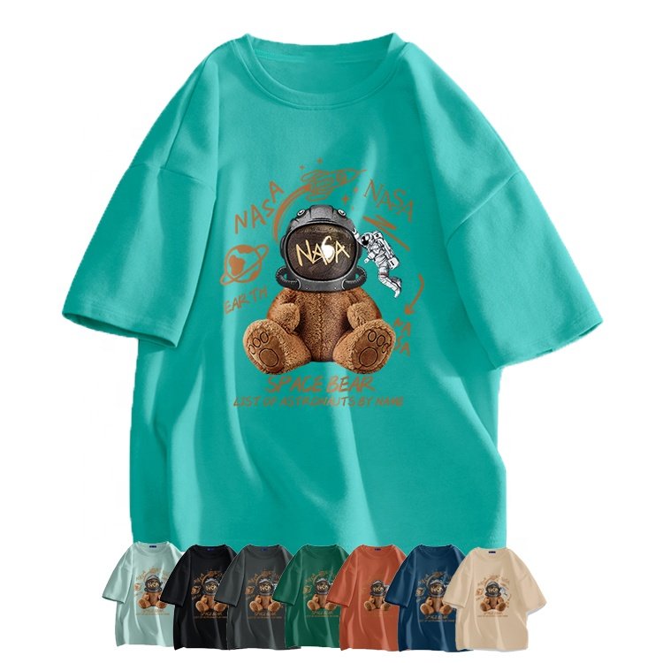Drop shoulder design men tshirt oem logo custom 100% cotton t shirt oversized blank men's t-shirts