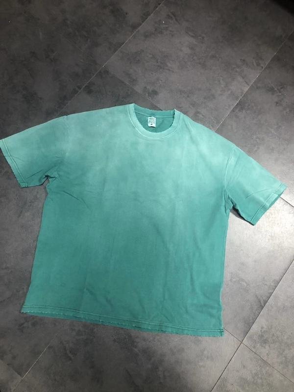 Wholesale custom 1145# 200g vintage wash used Gradient tshirts Dropped shoulder loose short sleeves oversize men's T-shirt