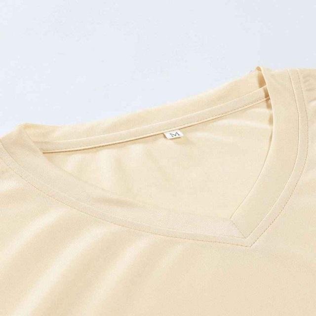 V Neck Men T-Shirt With Printing Shirts Custom Your Brand Logo Men's Summer Polyester T-Shirts