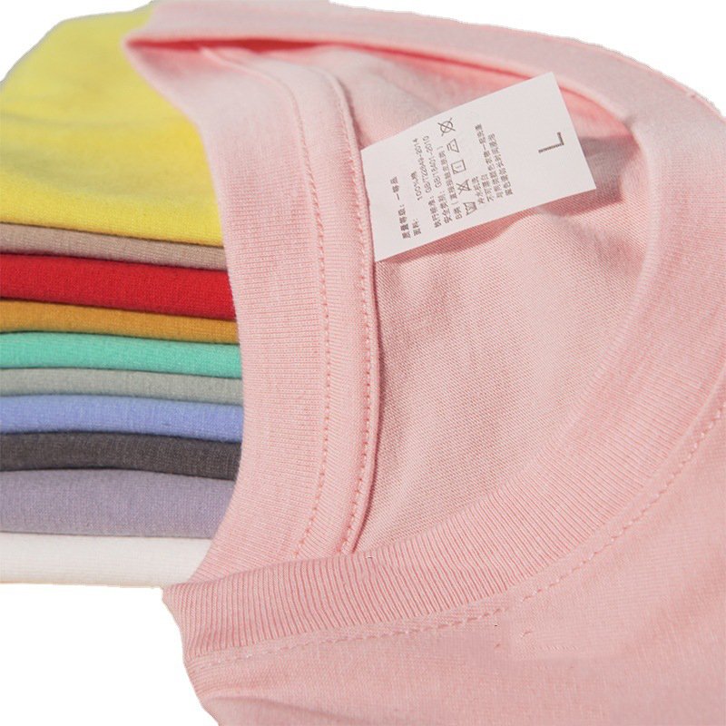 Hot Sale 100% Cotton Unisex Oversized Solid Short Sleeves T-shirt Breathable Skin Friendly Quick Drying Casual Top Shirt