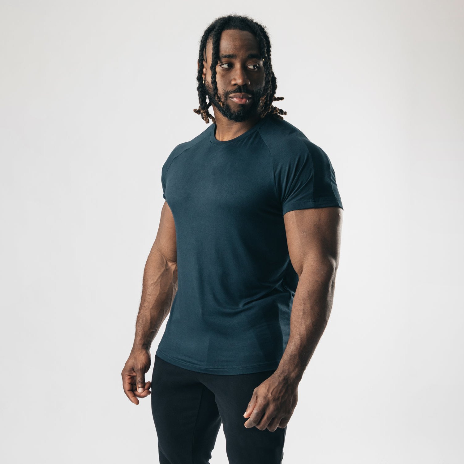 Wholesale New Design Custom Made Raglan Sleeve 100% Cotton Jersey Fabric Slim Fit T-shirt For Men