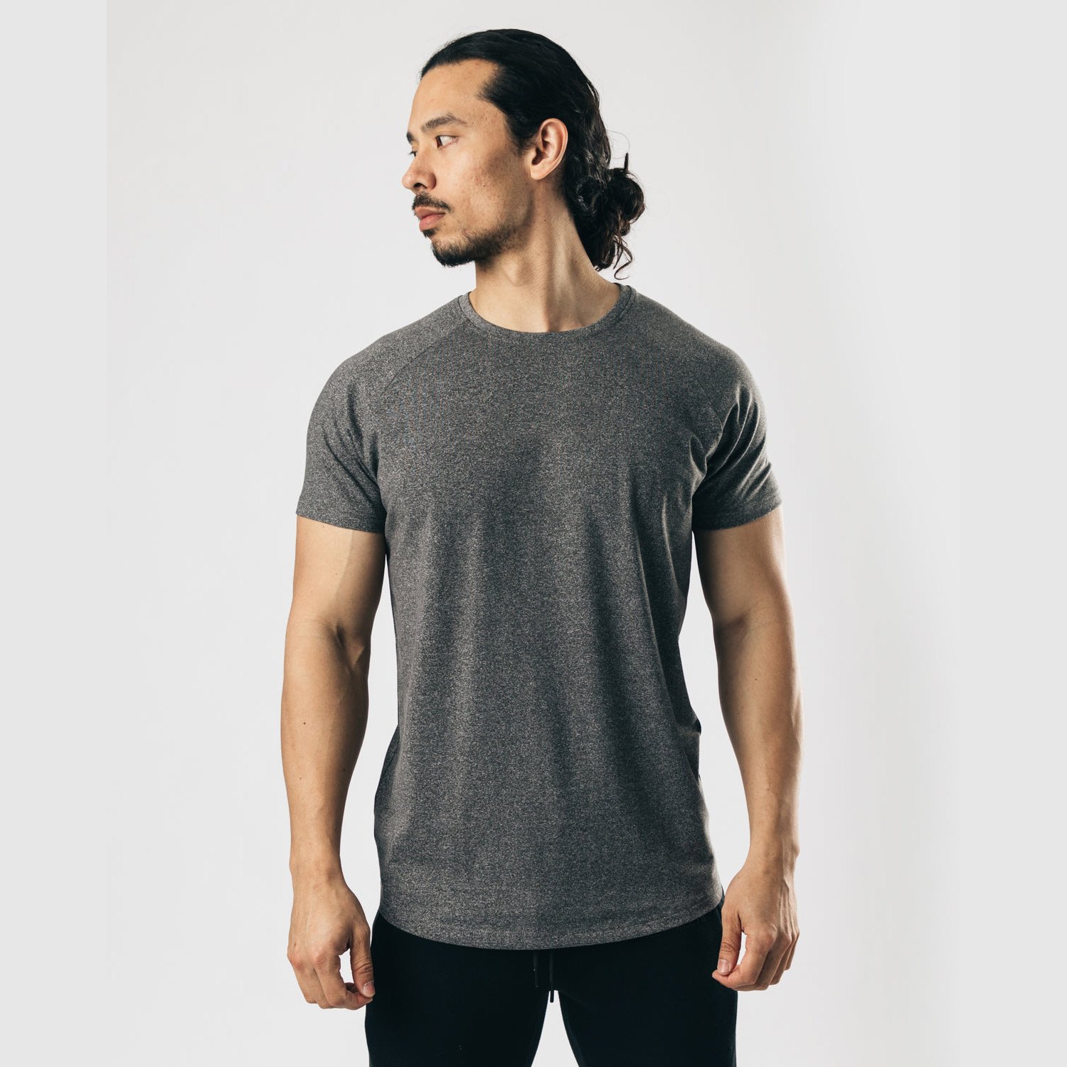 Wholesale New Design Custom Made Raglan Sleeve 100% Cotton Jersey Fabric Slim Fit T-shirt For Men