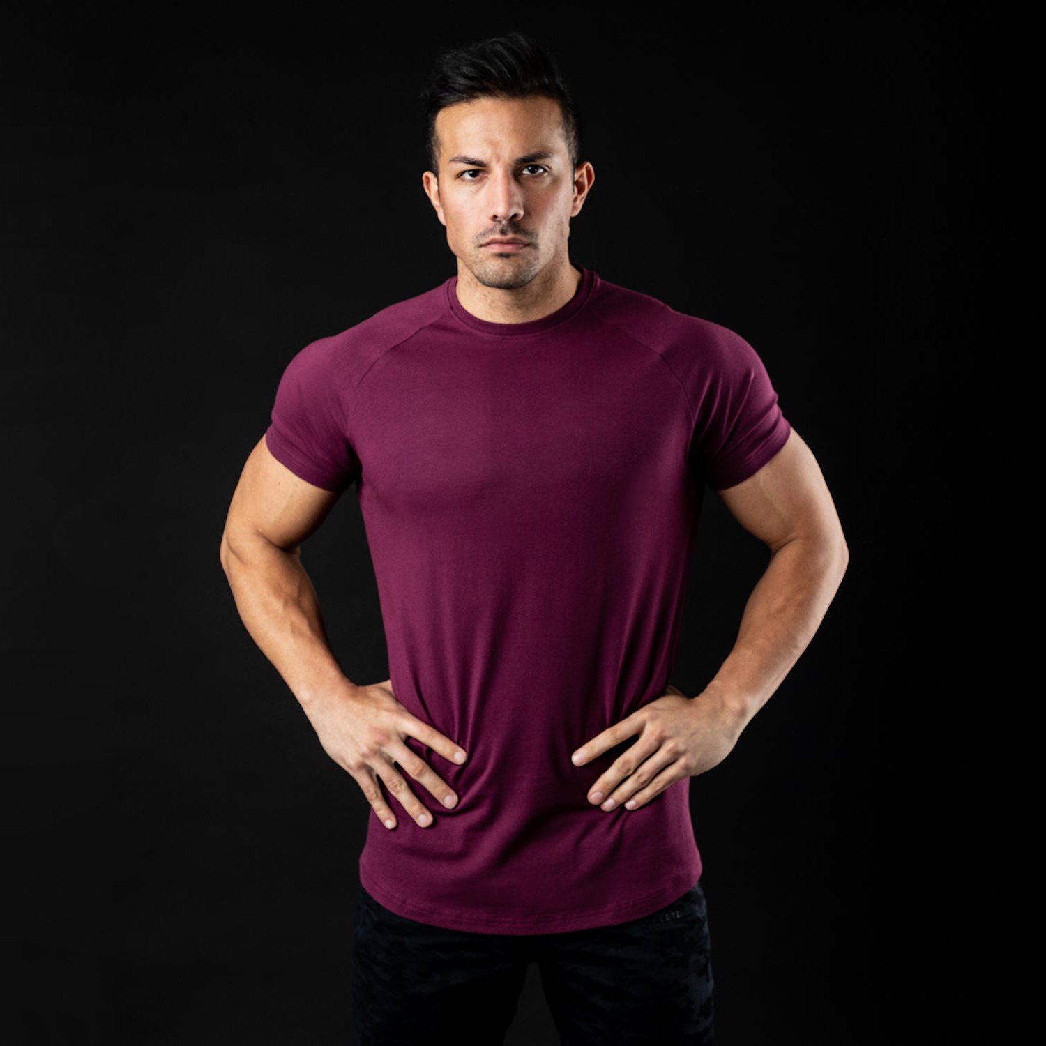 Wholesale New Design Custom Made Raglan Sleeve 100% Cotton Jersey Fabric Slim Fit T-shirt For Men