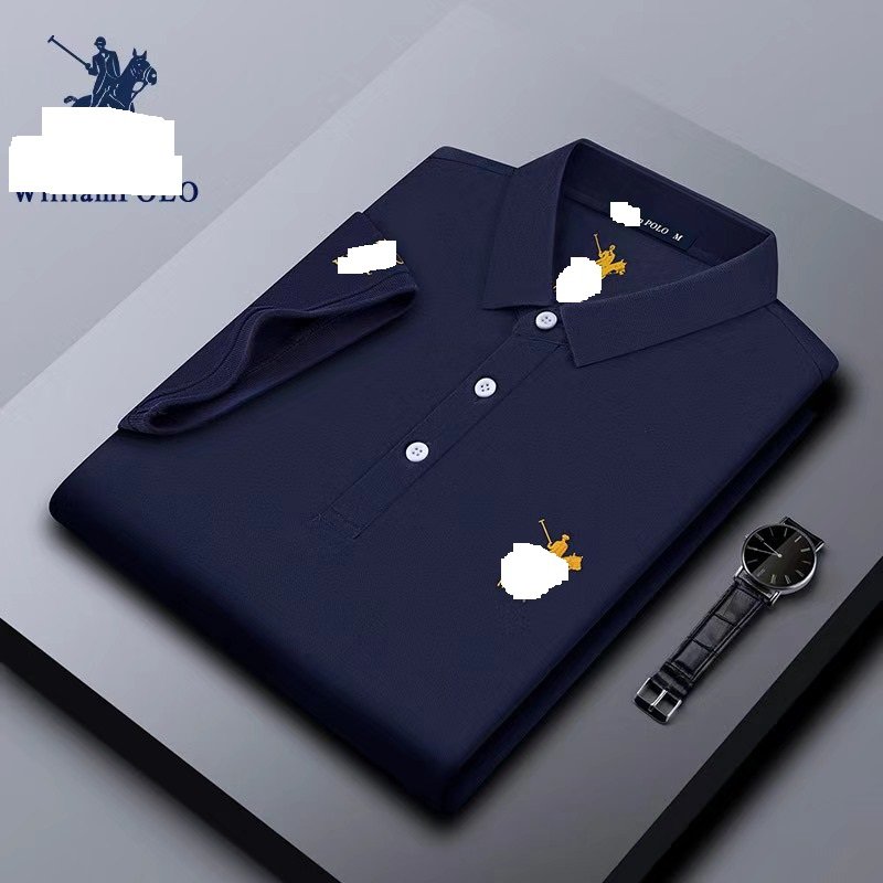 B95Men's polo shirt Men's summer casual embroidered short-sleeved men's T-shirt shirt