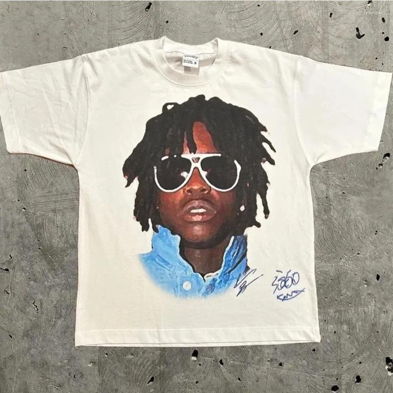 Men's T Shirts High Street Retro Trend Portrait Print Short Sleeve T-shirt For Men Y2k Goth Harajuku Hip Hop Couple Casual Loose