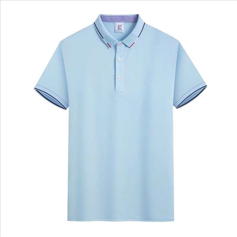 New Design Custom Logo Men Clothes Short Sleeved Polyester Spandex Quick-dry Golf T Shirt Casual Lapel Polo Shirt