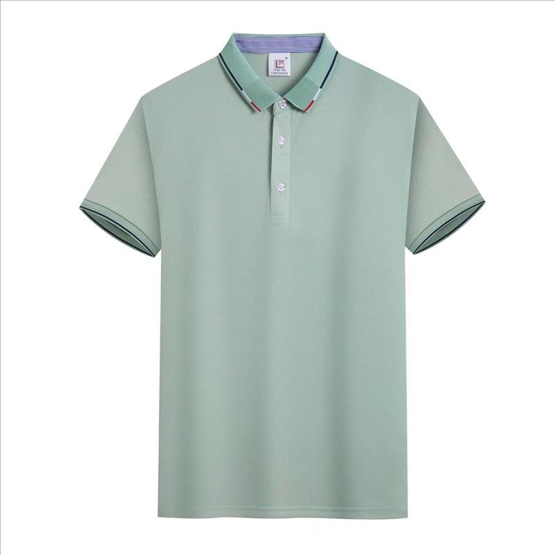 New Design Custom Logo Men Clothes Short Sleeved Polyester Spandex Quick-dry Golf T Shirt Casual Lapel Polo Shirt