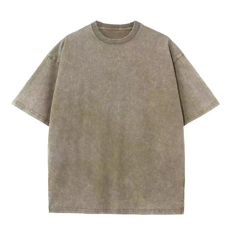 Top quality cotton acid wash t-shirt wash tshirt heavy t-shirt summer wears washed distressed vintage oversize tshirt for men