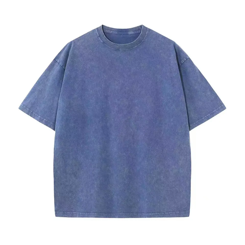 Top quality cotton acid wash t-shirt wash tshirt heavy t-shirt summer wears washed distressed vintage oversize tshirt for men