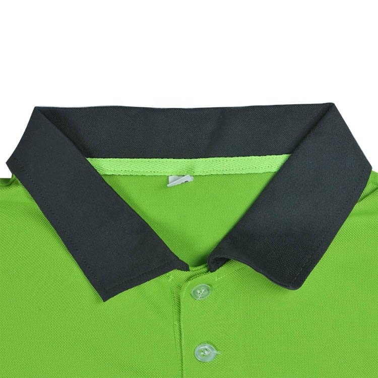 wholesale Green Custom Embroidery Logo 100% Cotton Polo Shirt Men's Polo Shirts