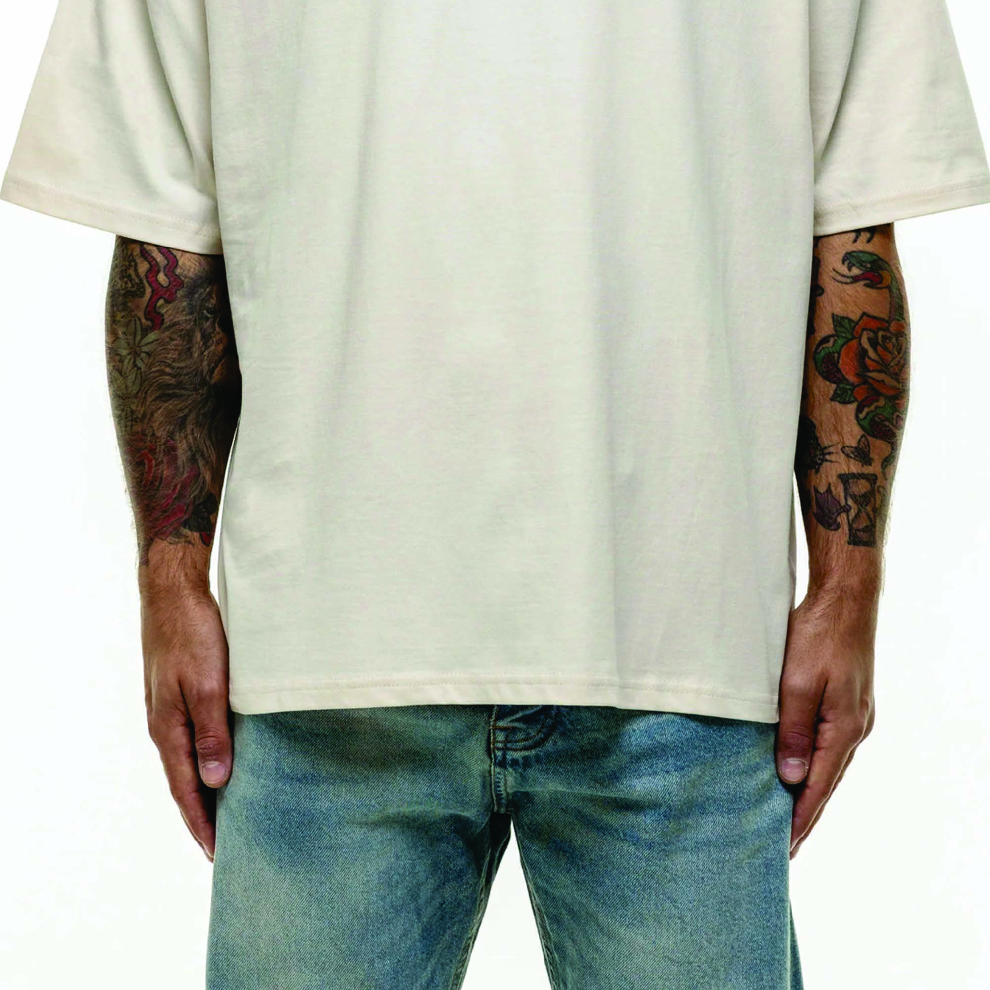 High Quality Heavyweight Oversized Men's Cotton T-Shirt | Custom Screen Printed Thick Graphic Tee