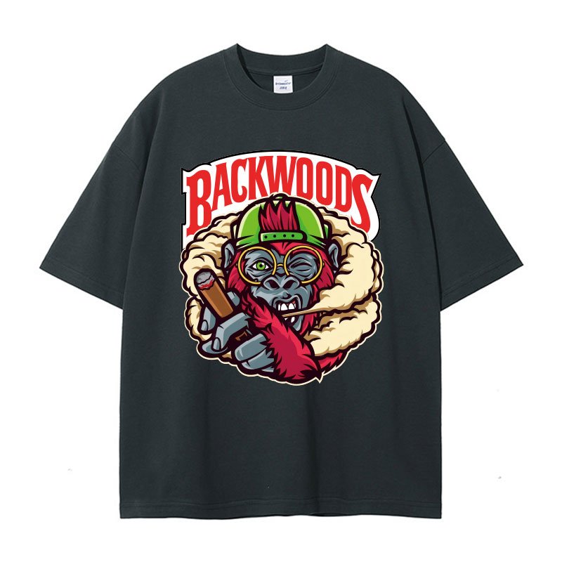 New Designer USA Oversized Streetwear Custom Printed Backwoods Cookie Breathable Heavyweight Luxury Men's Cotton T Shirt