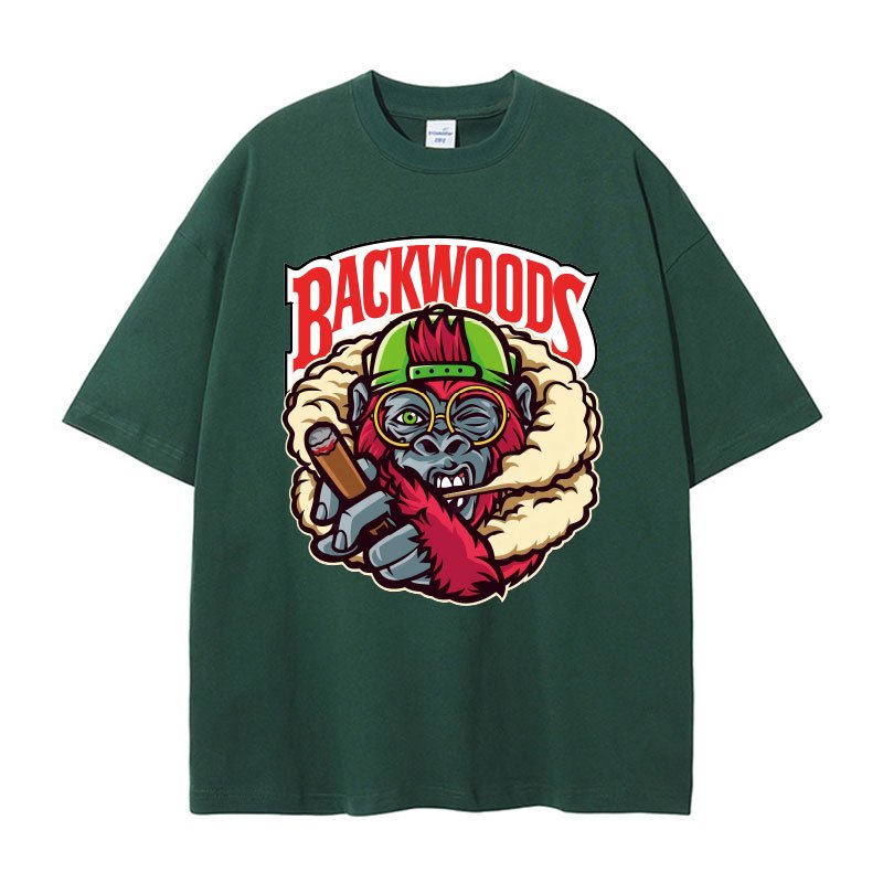 New Designer USA Oversized Streetwear Custom Printed Backwoods Cookie Breathable Heavyweight Luxury Men's Cotton T Shirt