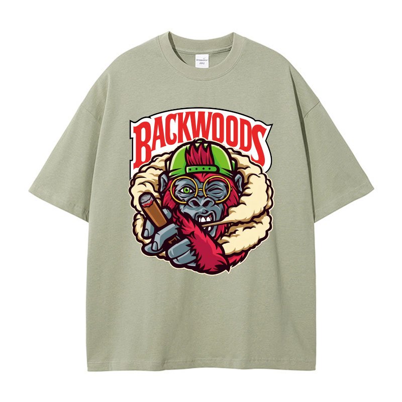 New Designer USA Oversized Streetwear Custom Printed Backwoods Cookie Breathable Heavyweight Luxury Men's Cotton T Shirt