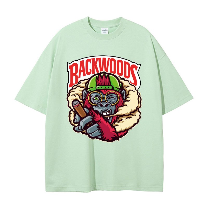 New Designer USA Oversized Streetwear Custom Printed Backwoods Cookie Breathable Heavyweight Luxury Men's Cotton T Shirt