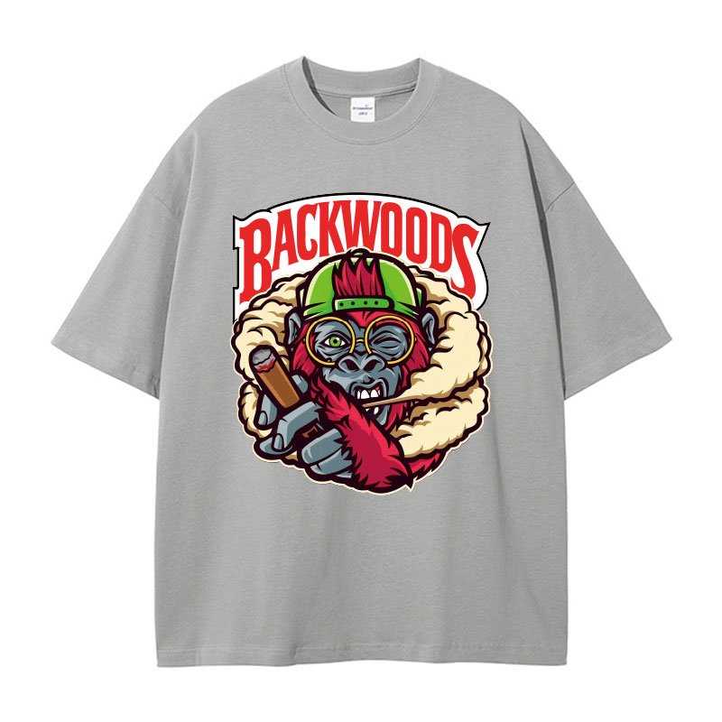 New Designer USA Oversized Streetwear Custom Printed Backwoods Cookie Breathable Heavyweight Luxury Men's Cotton T Shirt