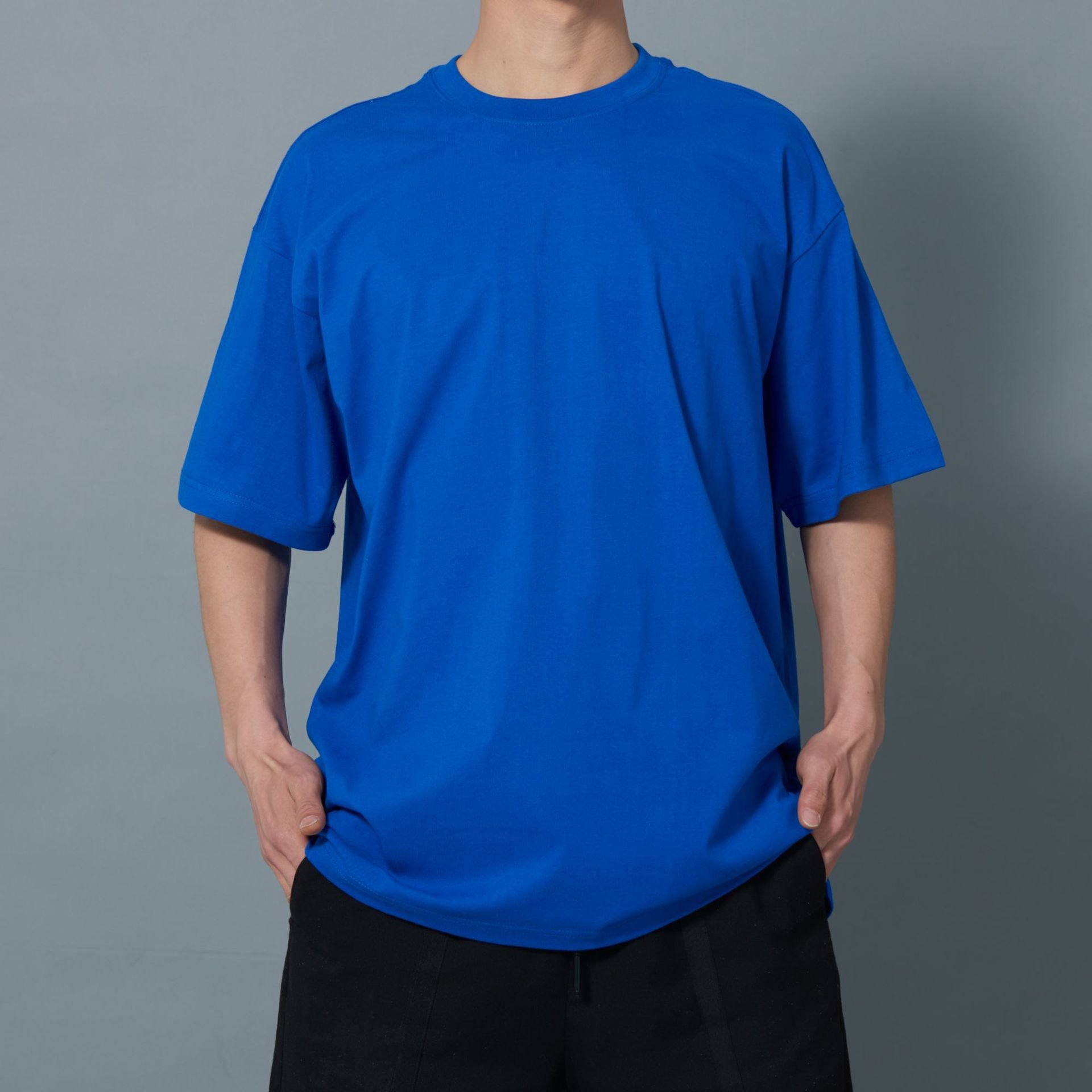 High Quality Cotton men's t-shirts 5%spandex Man Golf Business Uniform Solid Color men t-shirts