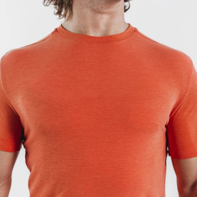 Mens Tshirt 95% cotton 5% elastane Blank Tshirt Mens Longline Crew Neck Tshirt