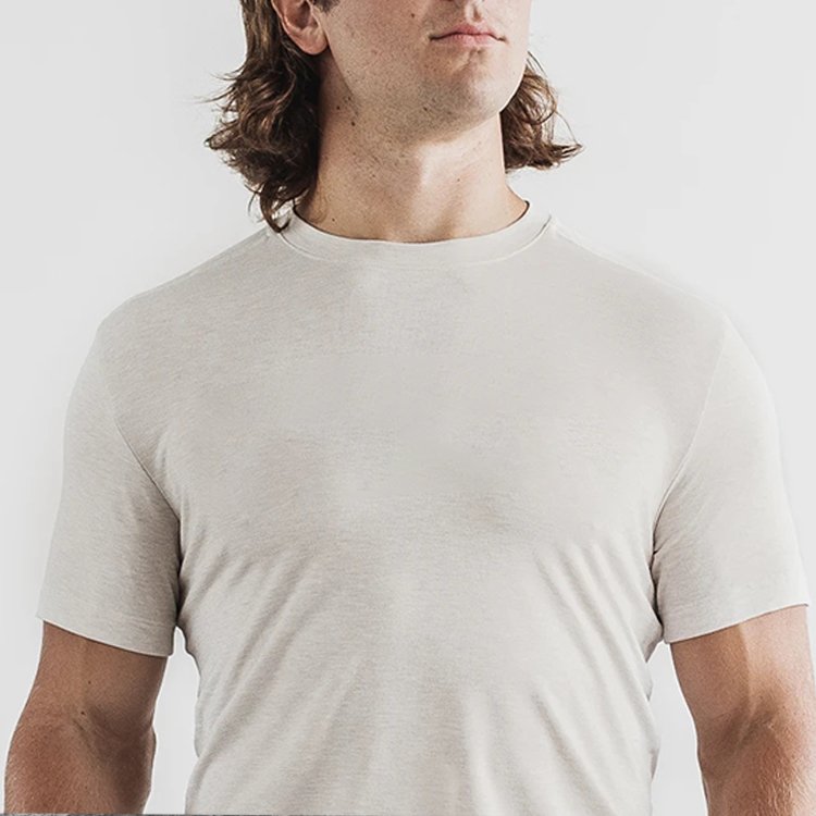 Mens Tshirt 95% cotton 5% elastane Blank Tshirt Mens Longline Crew Neck Tshirt