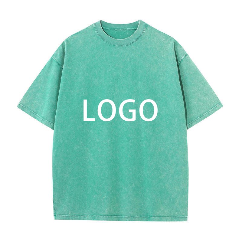 Luxury Men's 100% Cotton T-Shirt High Quality Vintage Logo Custom Faded Oversized Acid Washed Design Short Sleeve O-Neck Print