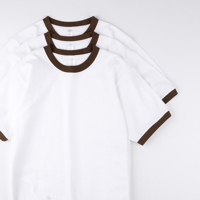 Wholesale Factory Custom Logo Packing 250g Collar Contrast Color Oversized tshirt Men's T-shirts