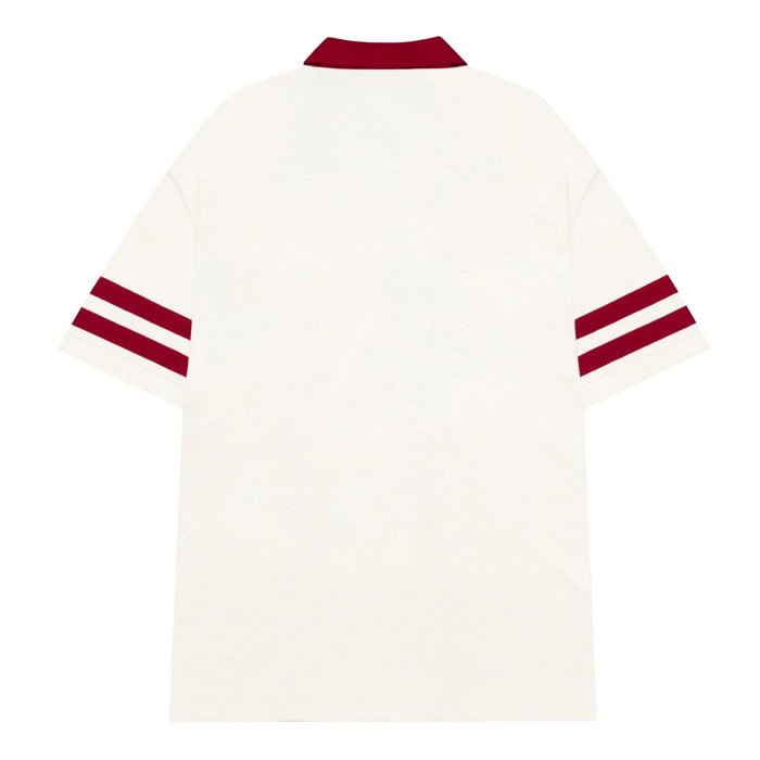OEM wholesale customize short sleeve Polo shirt patch embroidery boxy Tee men's 100% cotton color block oversize jersey t-shirt