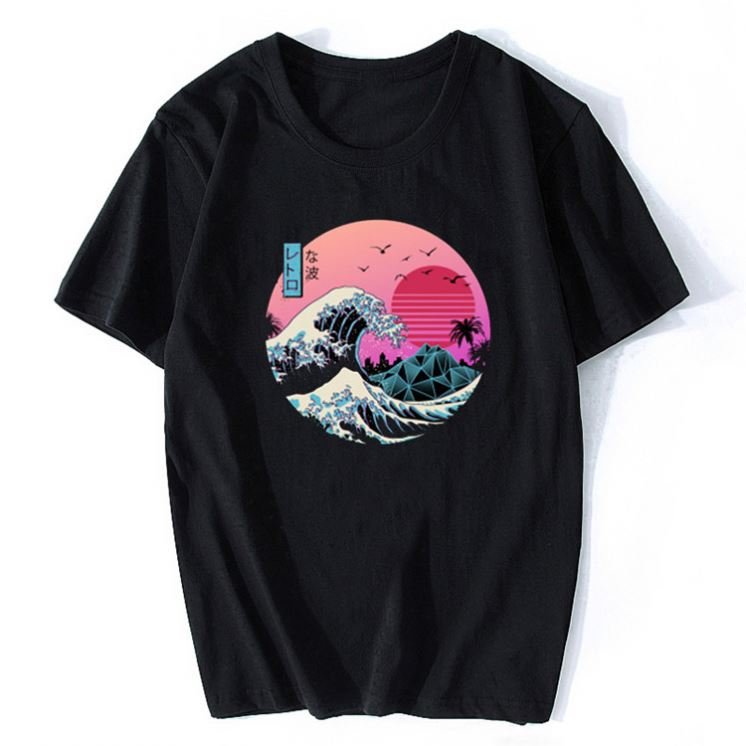 Anime T-shirt Hip Hop Streetwear Cotton Men Funny Cool T Shirt 2020 Wholesale Custom Logo New Fashion Japan Blank 100% Cotton