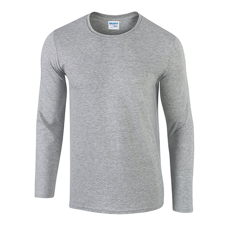 Wholesale 100% Cotton Custom Logo With Your Design O-Neck Silk Screen printing Long Sleeve Men's T Shirt