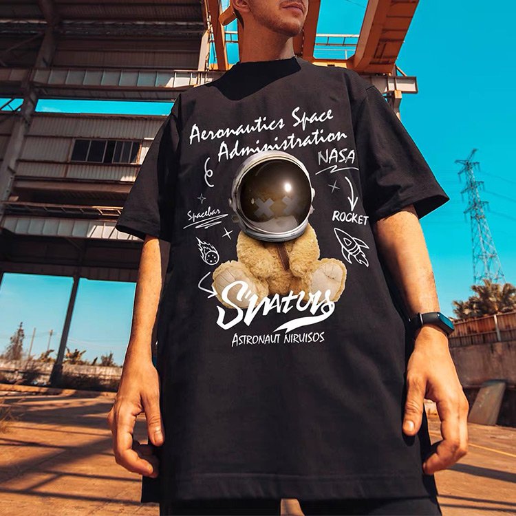 Outfits Leisure blank jersey cotton 210g streetwear wholesale custom 3d puff print silk print t shirts oversize men's t-shirts