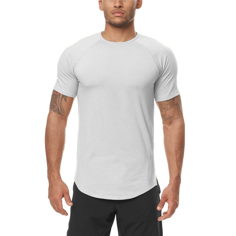 Men's T shirt Custom Short Sleeve Breathable Sport Running Fitness Muscle Bodybuilding Mens Gym T Shirt