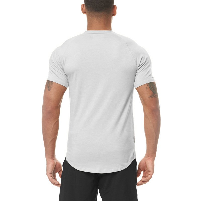 Men's T shirt Custom Short Sleeve Breathable Sport Running Fitness Muscle Bodybuilding Mens Gym T Shirt