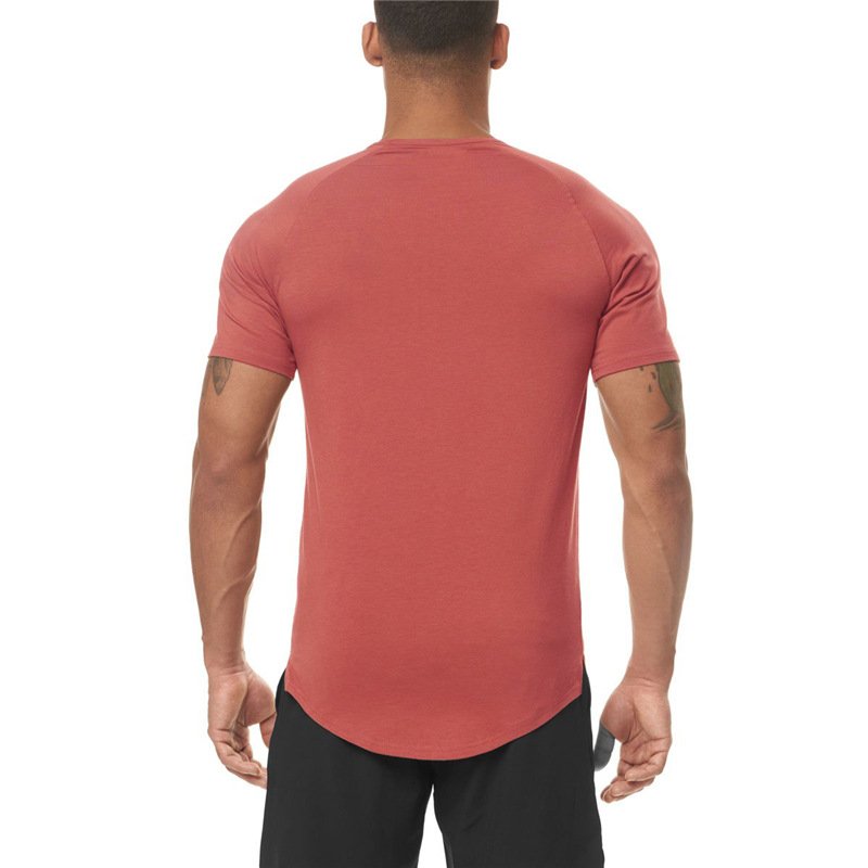 Men's T shirt Custom Short Sleeve Breathable Sport Running Fitness Muscle Bodybuilding Mens Gym T Shirt
