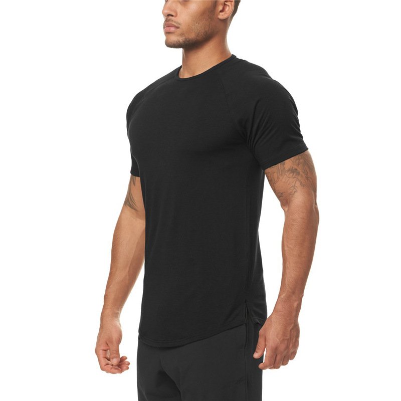 Men's T shirt Custom Short Sleeve Breathable Sport Running Fitness Muscle Bodybuilding Mens Gym T Shirt