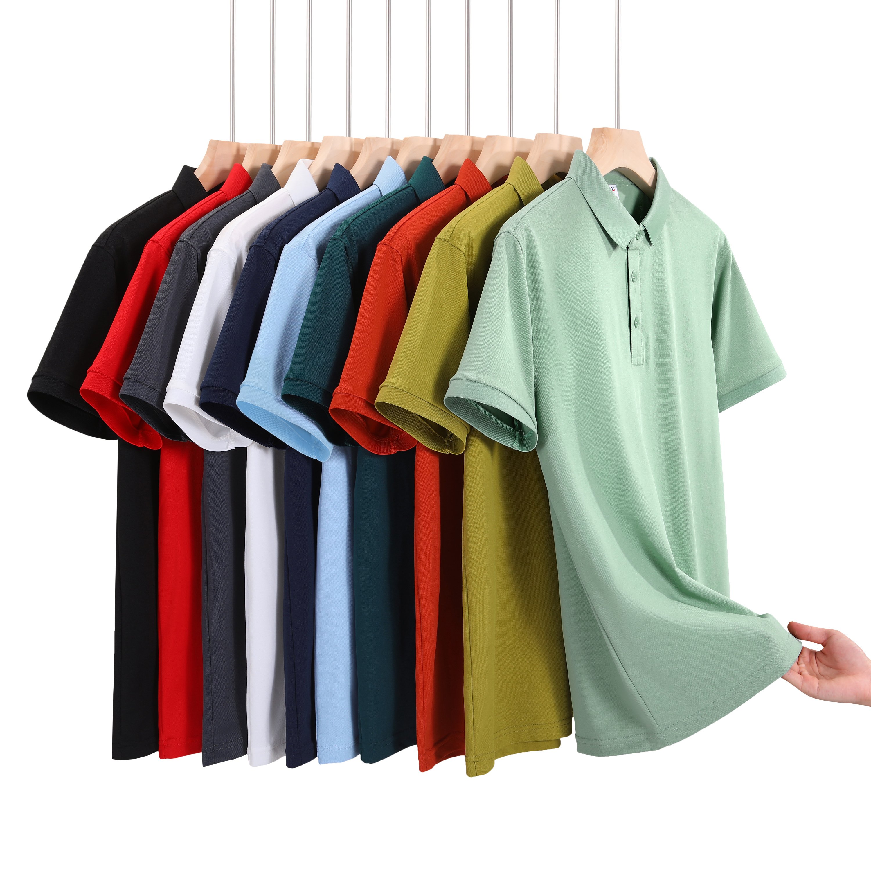 t shirt manufactures digital printing men's polo shirt large size M-4XL polo long sleeve button up collar shirts for men
