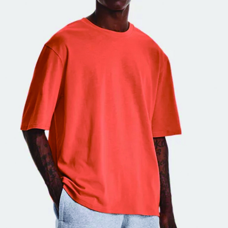 Wholesale Men's T-shirts Pure Cotton Oversized Tee Pure Color 300G Summer T-shirts