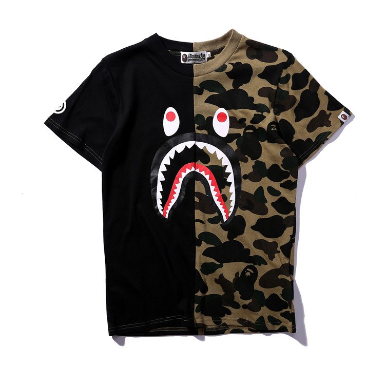 2024 New Summer Ape Head for Bapees T-shirt Men's T-shirts Drop Shoulder Loose T shirt Top Tee Shirts T-shirt Streetwear