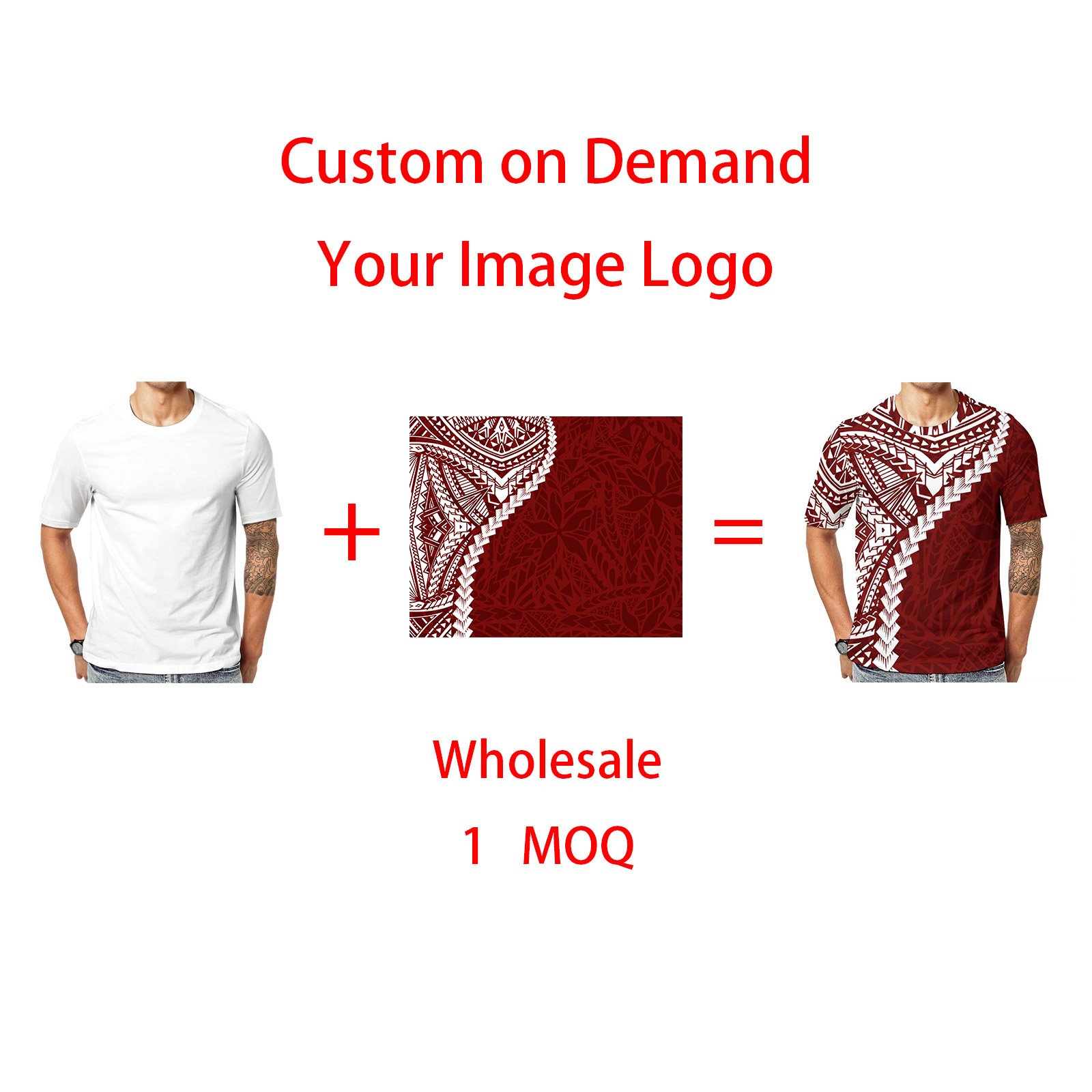 custom personality print t shirt summer men polynesian polyester cotton tshirt tops casual island t-shirts