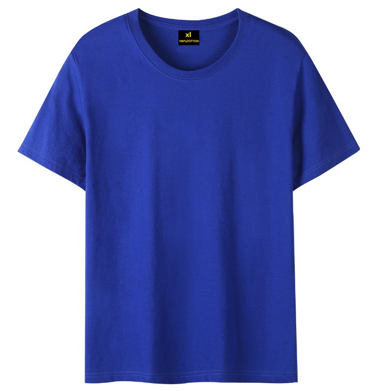 Cheap 20 colors unisex custom logo short sleeve shirt plain 200g cotton advertising T-shirt printed logo blank men's T-shirt