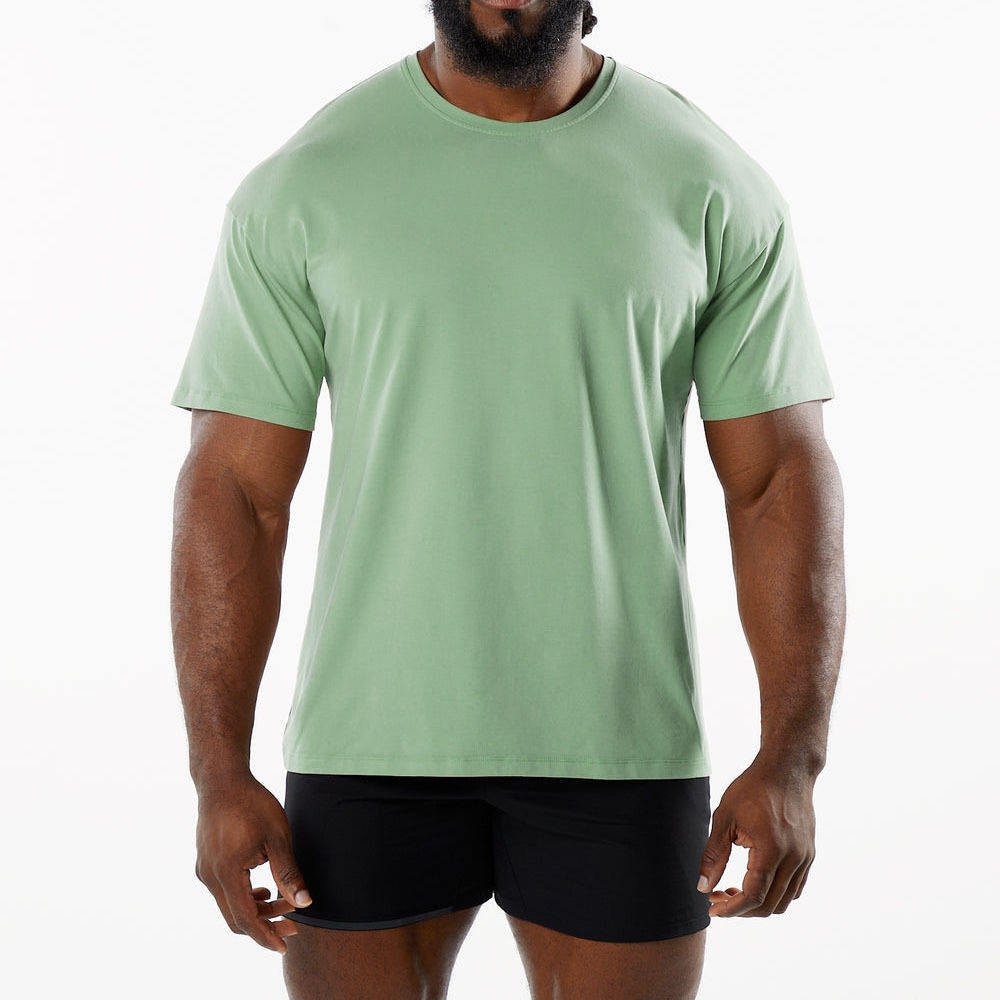 Wholesale new fashion men t-shirt gym sports oversize training fitness plus size men's t-shirts