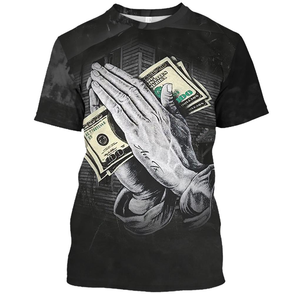 Summer Men's T Shirt 3D Printed Graphic Money Shirts For Men Street Shirt Clothing Camiseta Man Clothes