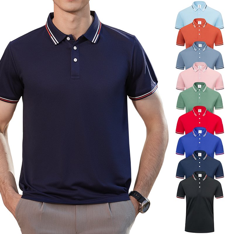 Wholesale Cheap pure cotton custom logo Collar print quick drying sports T-shirt plain sports golf polo shirt for men