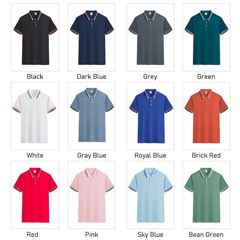 Wholesale Cheap pure cotton custom logo Collar print quick drying sports T-shirt plain sports golf polo shirt for men