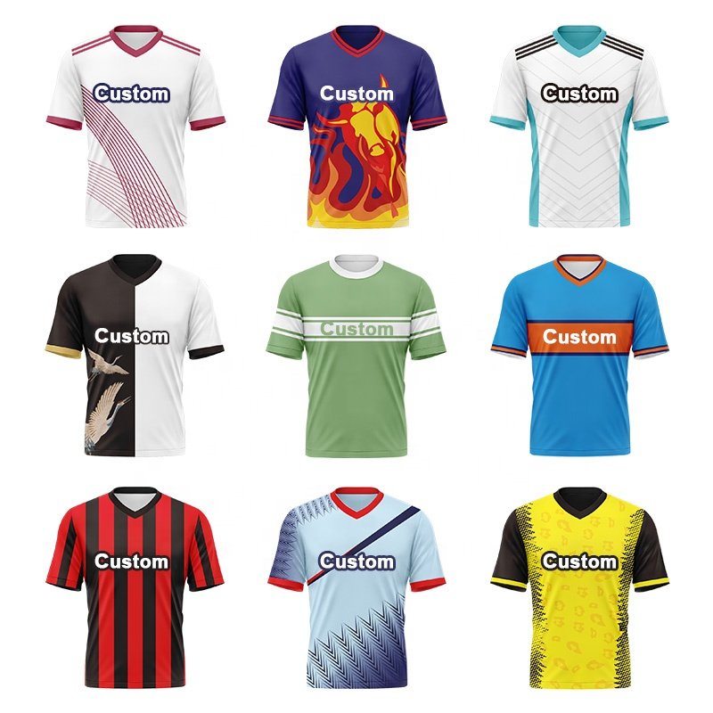 Custom Cheap soccer kits for teams Short Sleeve Men'S football t-shirts Breathable original football shirt sports kits WO-X970