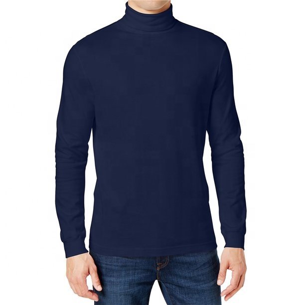 New Design Men Turtleneck Long Sleeve T-Shirt