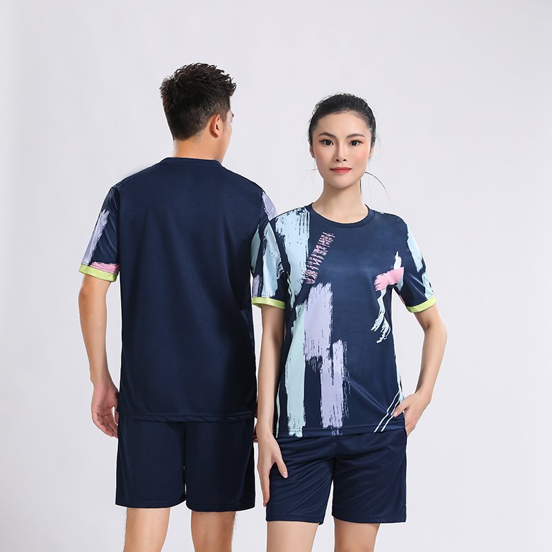 Good quality wholesale 2024 badminton t-shirts casual sports clothes running fitness sports set men's badminton t-shirt