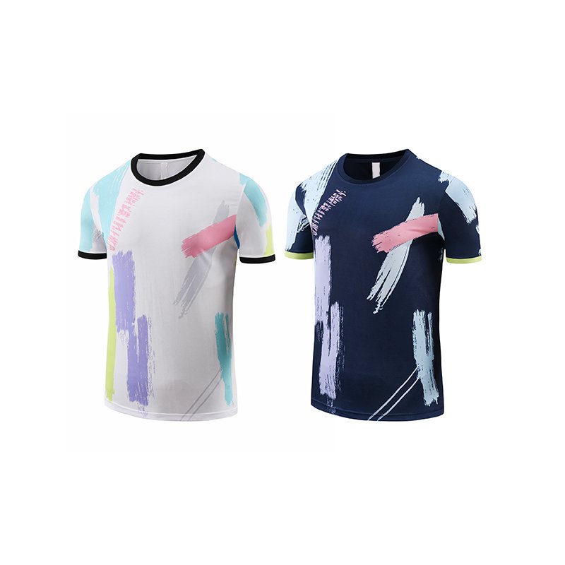 Good quality wholesale 2024 badminton t-shirts casual sports clothes running fitness sports set men's badminton t-shirt