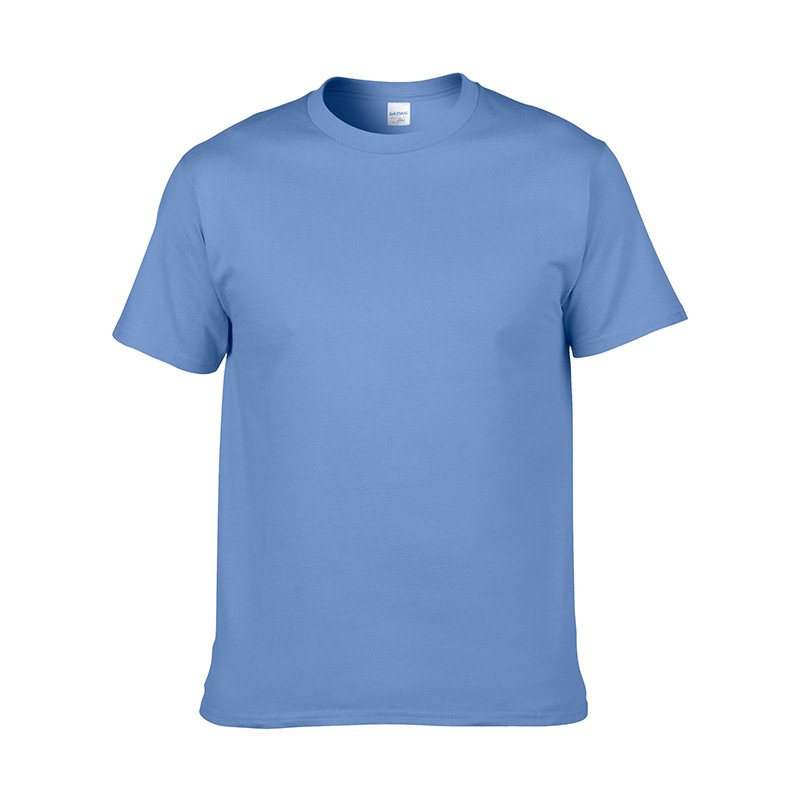 High Quality Custom Printing Short Round Neck Men T shirt Blank 100% Cotton Plain T Shirt