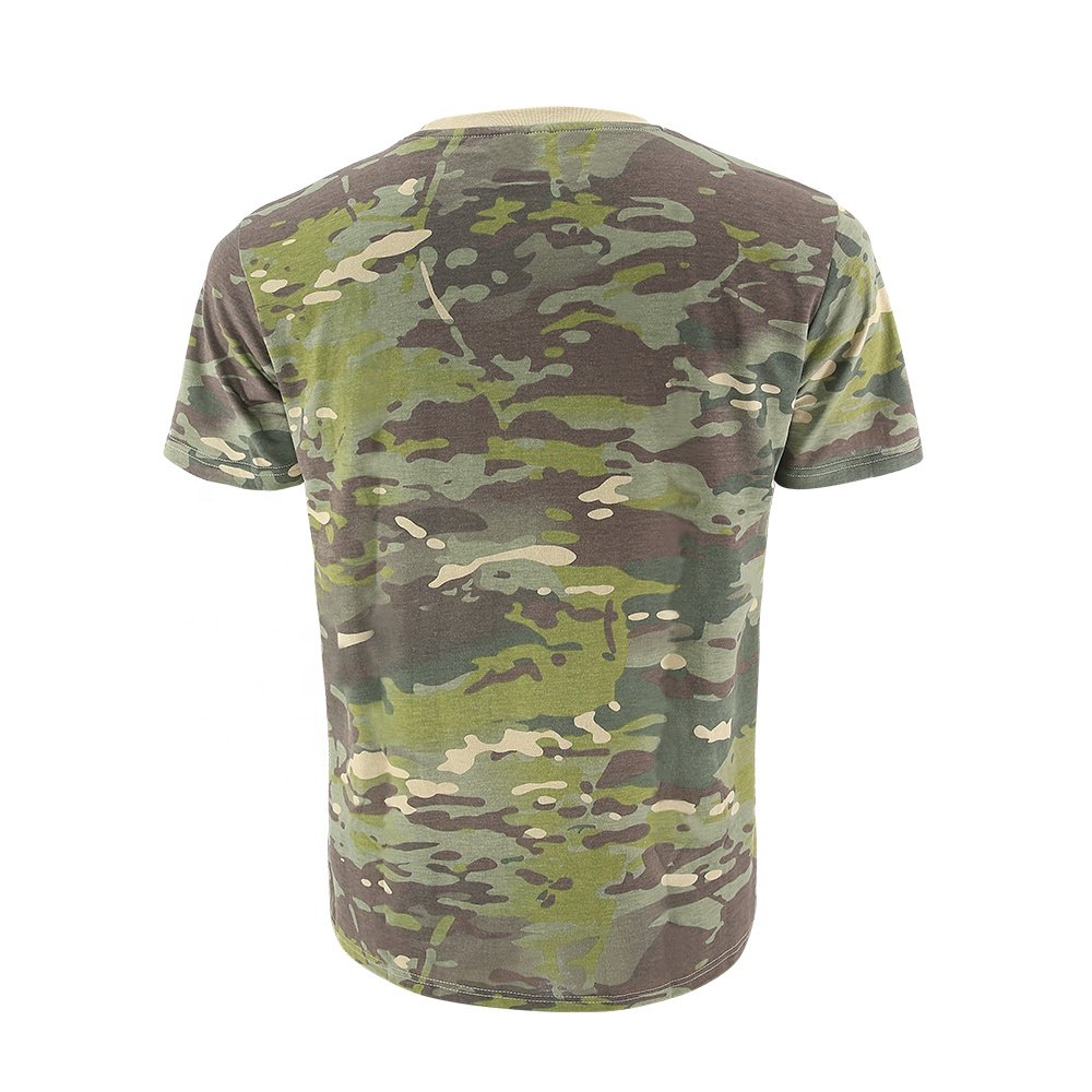 KMS Customize Camouflage Urban Sport Fitness Anti-Wrinkle Embroidered Short Sleeves Men Clothes Camouflage T-Shirt